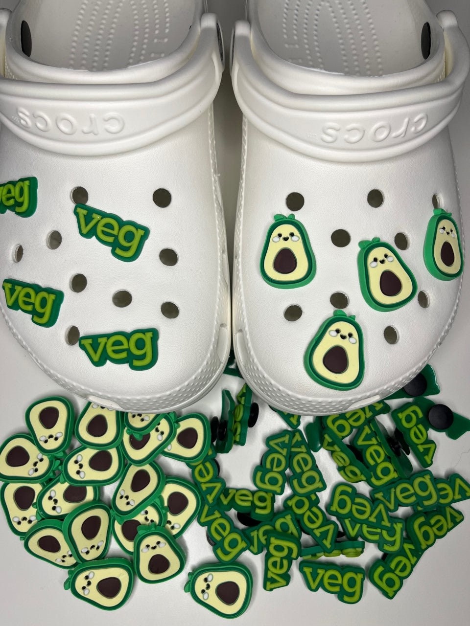 VEG and Avocado Shoe Charms