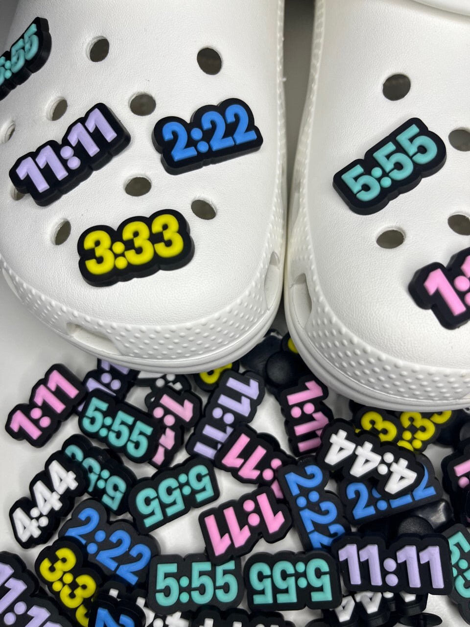 11:11 222 111 333 444 555 Angel Number Shoe Charms