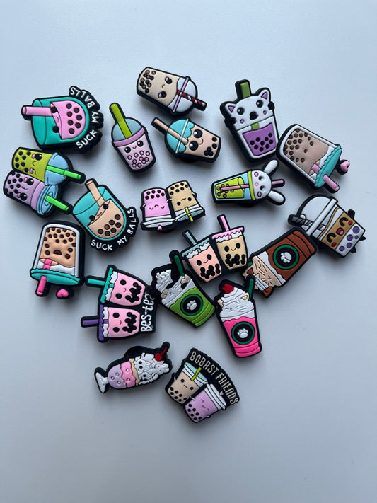 Bubble Tea Boba Shoe Charms