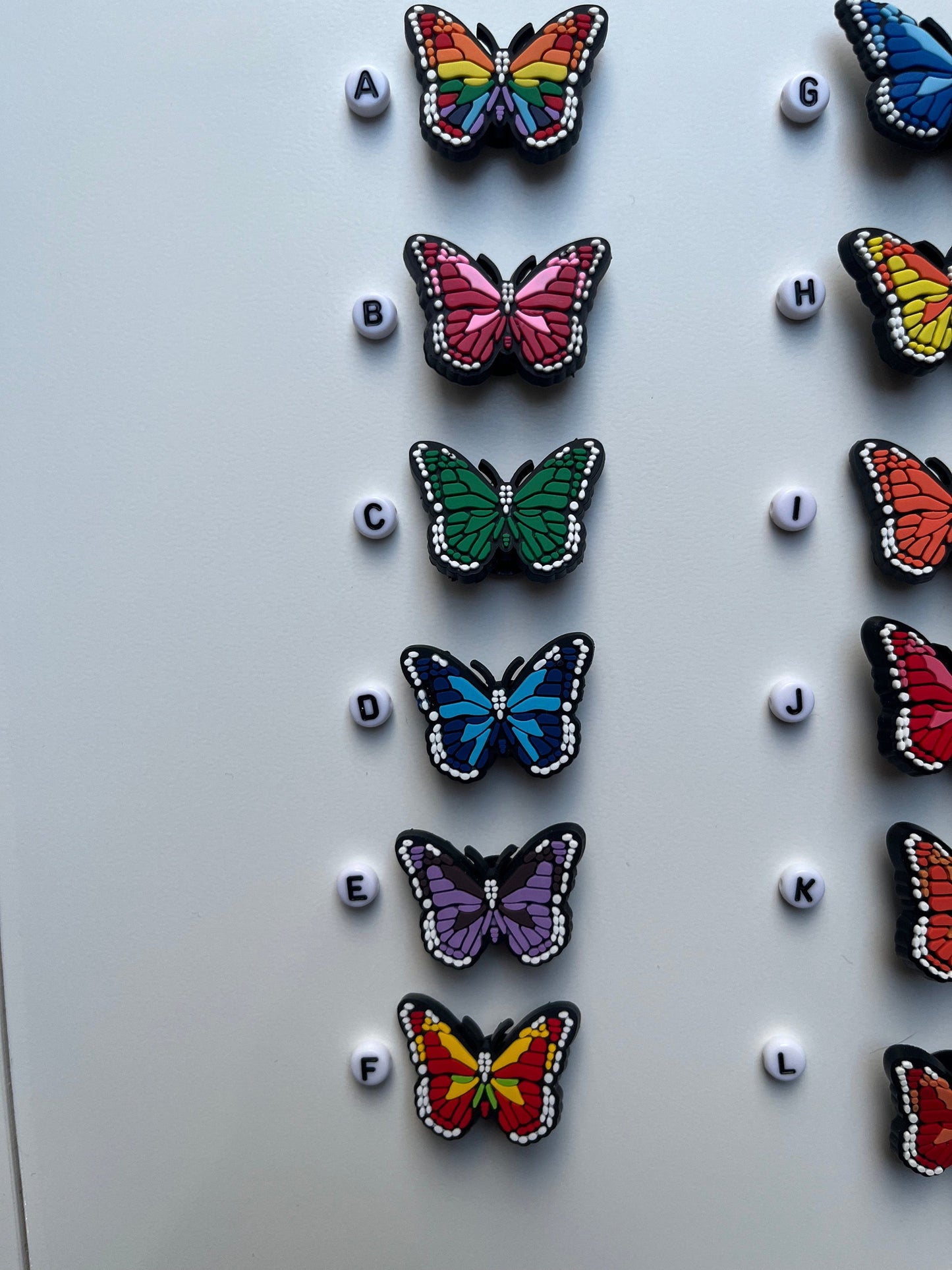 Small Butterfly Shoe Charms