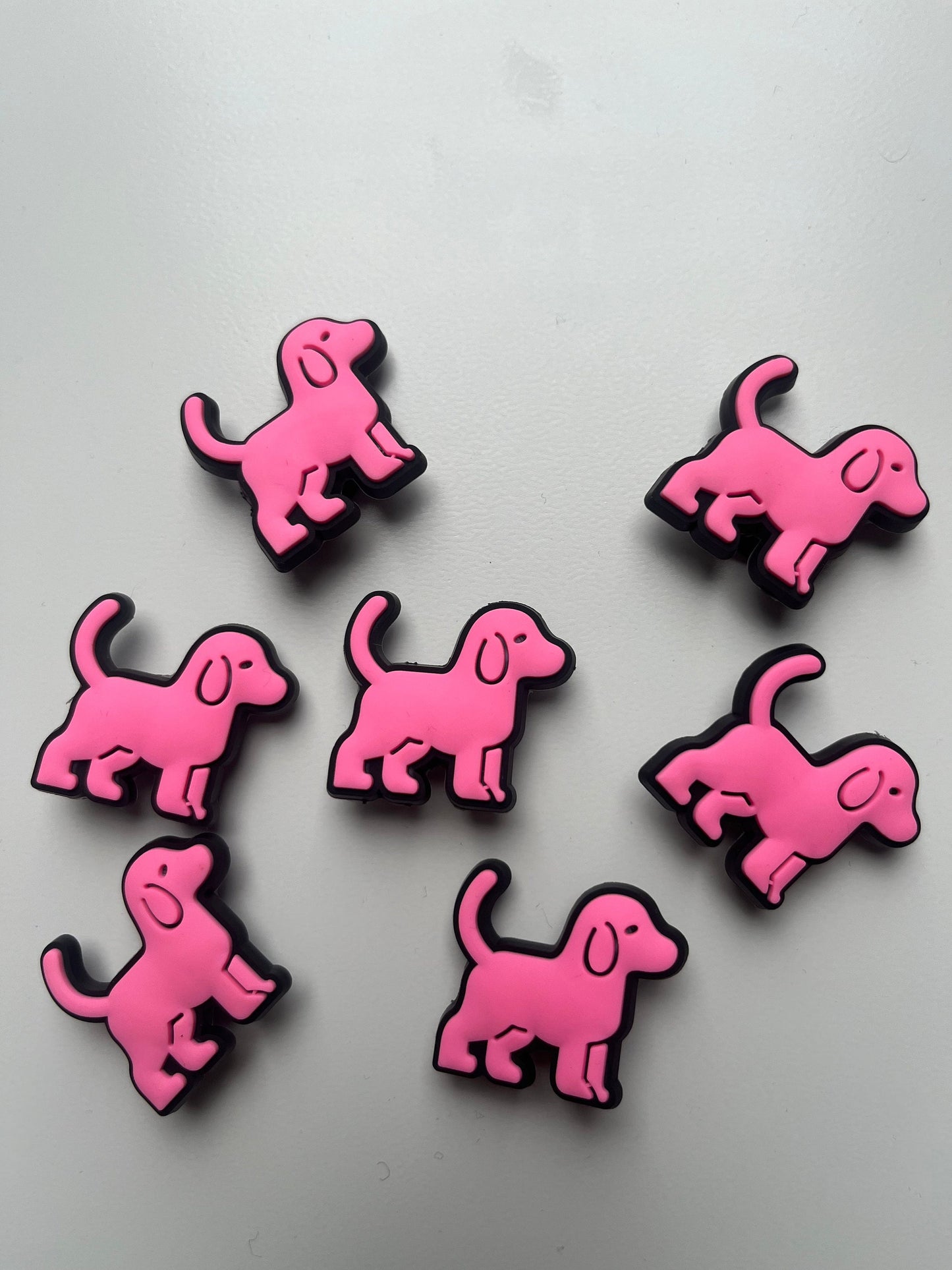 Cute Pink Dog Shoe Charm