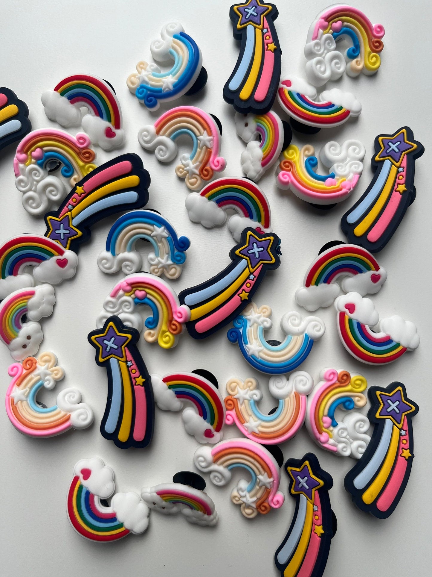 Rainbow Shoe Charms