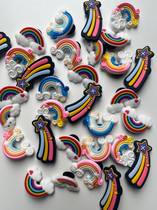 Rainbow Shoe Charms