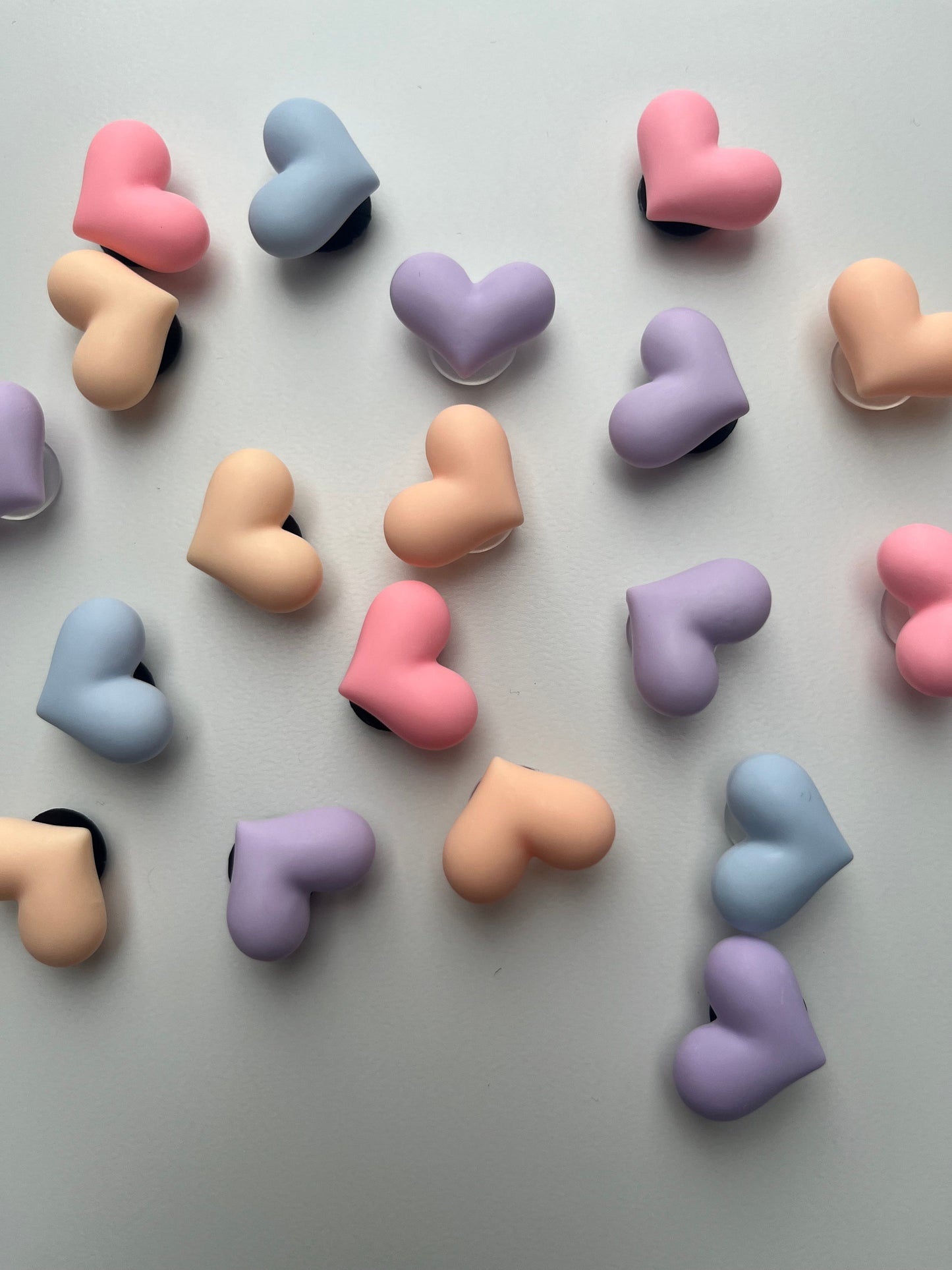 Clay Heart Shoe Charms