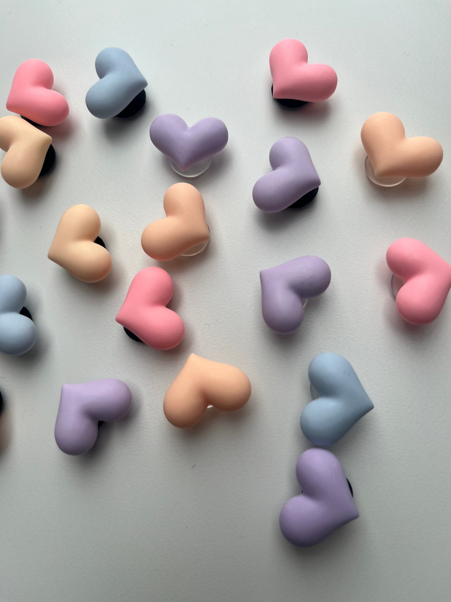 Clay Heart Shoe Charms