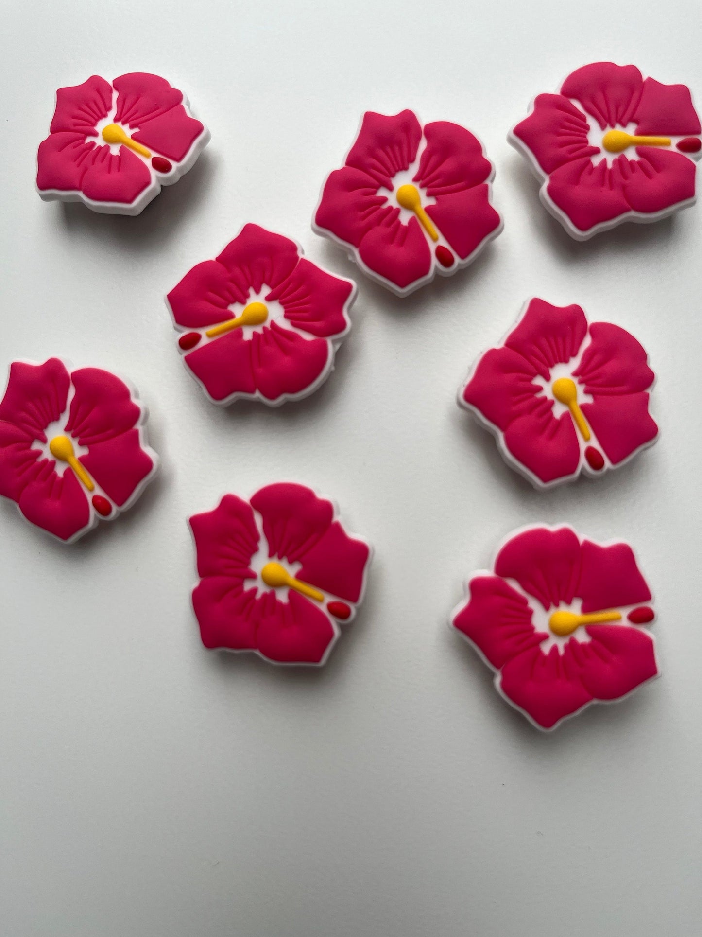 Pink Hibiscus Shoe Charm