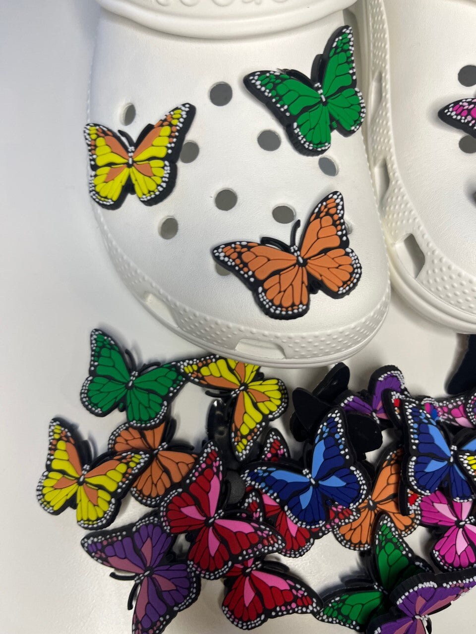 Large Butterfly Shoe Charms