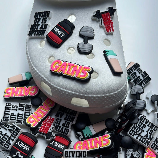 Gym  Work Out Shoe Charms