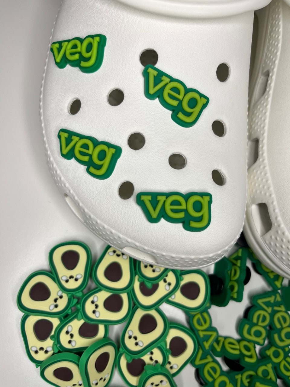 VEG and Avocado Shoe Charms