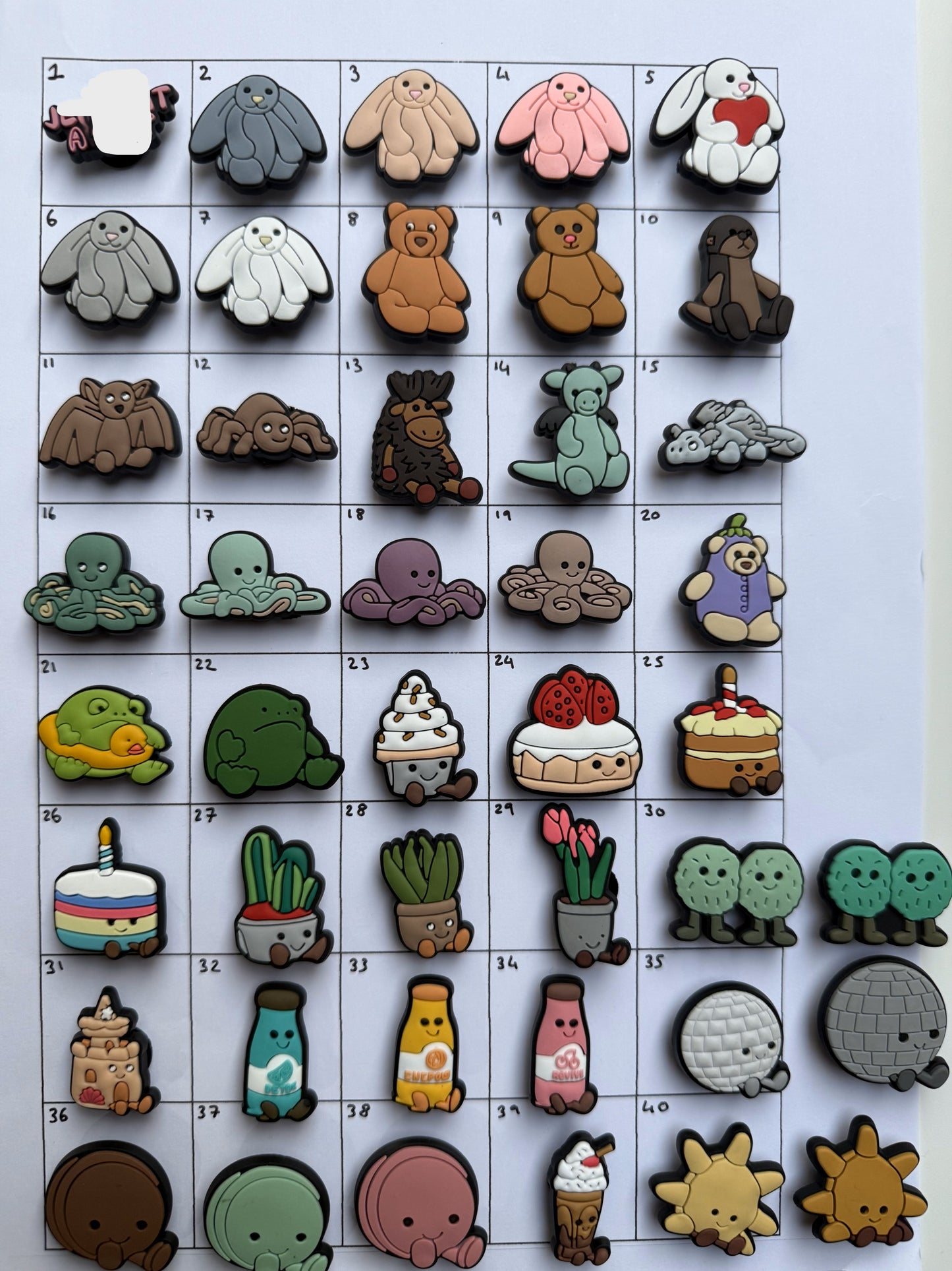 Cute Teddy Plush Shoe Charms