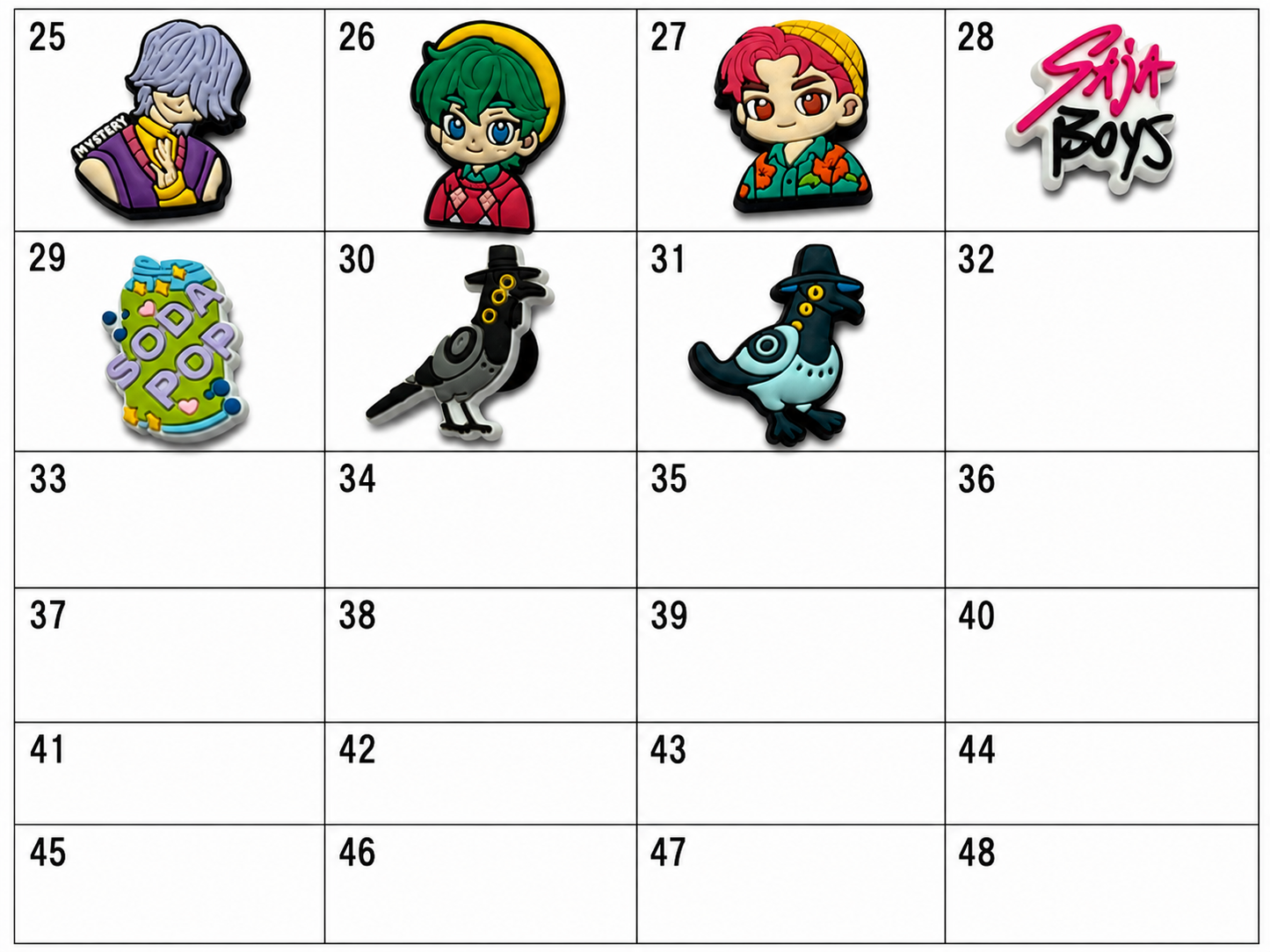 K Pop Shoe Charms
